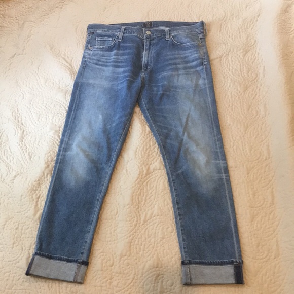 New! Citizens of Humanity Jazmin Ankle Cuffed Slim Straight Jeans 30 Pacifica - Picture 6 of 15